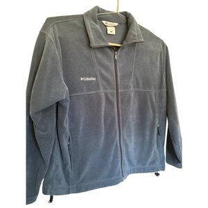 Columbia Mens Full-Zip Fleece Jacket Size XL Gray Sports Outerwear Windbreaker